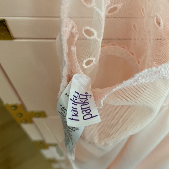 NWT Small Hanky Panky Blushing Pink Delicate Lace Eyelet Slip Lingerie MSRP $115 - Picture 11 of 17
